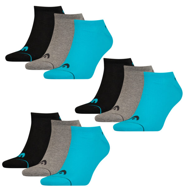 HEAD Unisex Sneakersocken 9 Paar sky blue combo